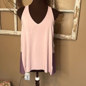 NWT Athleta swing forward pleated tank top shirt women’s size medium mauve athle
